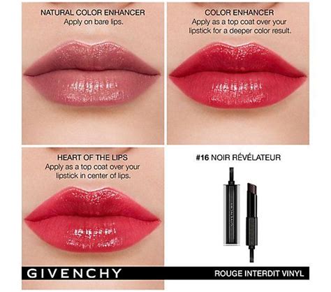 givenchy black lipstick qvc|Givenchy rouge interdit temptation black.